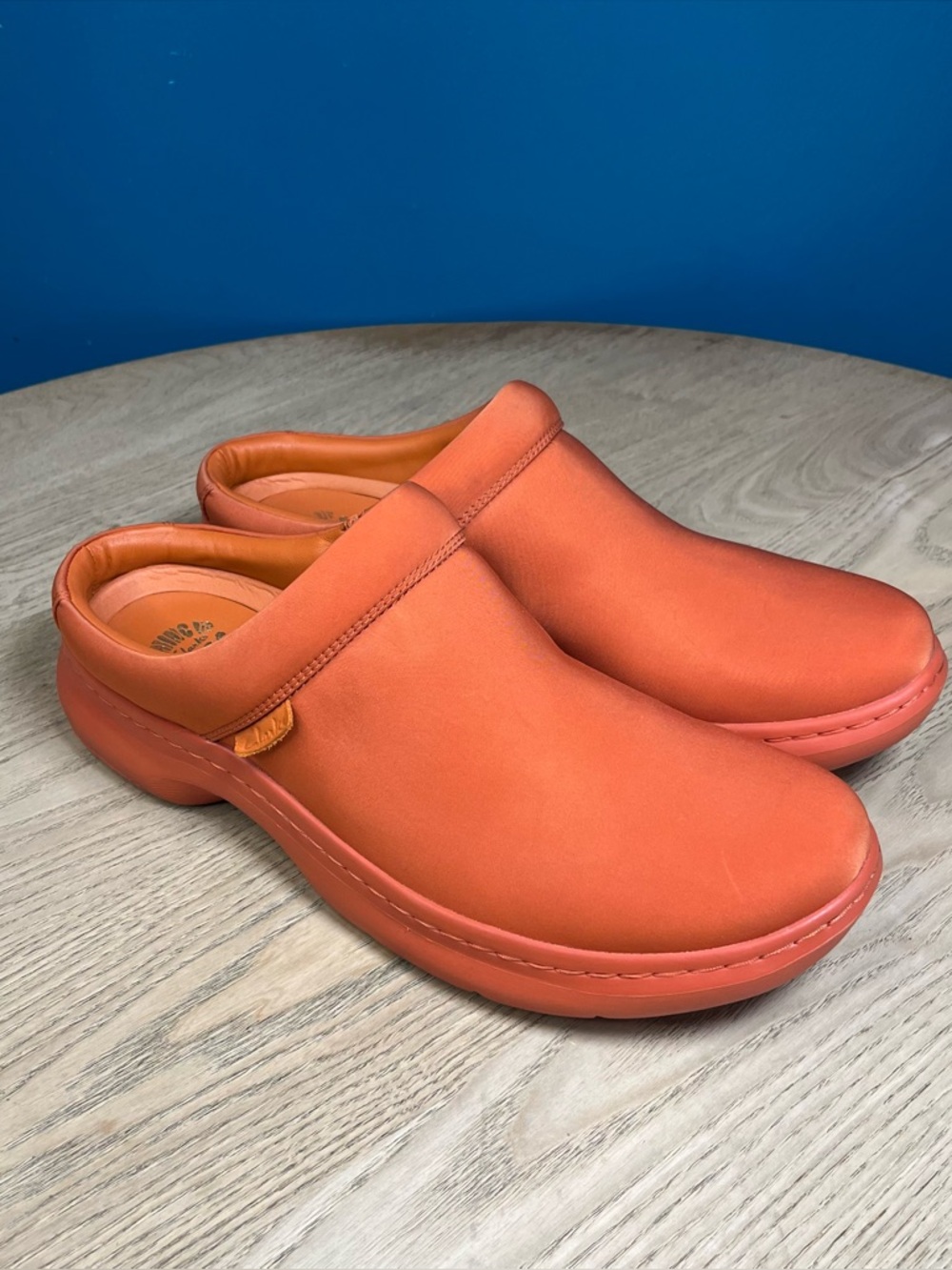Martine Rose X Clarks Cur Clogs 2 Men’s Size 11.5 Orange Textile Comfort Slip On